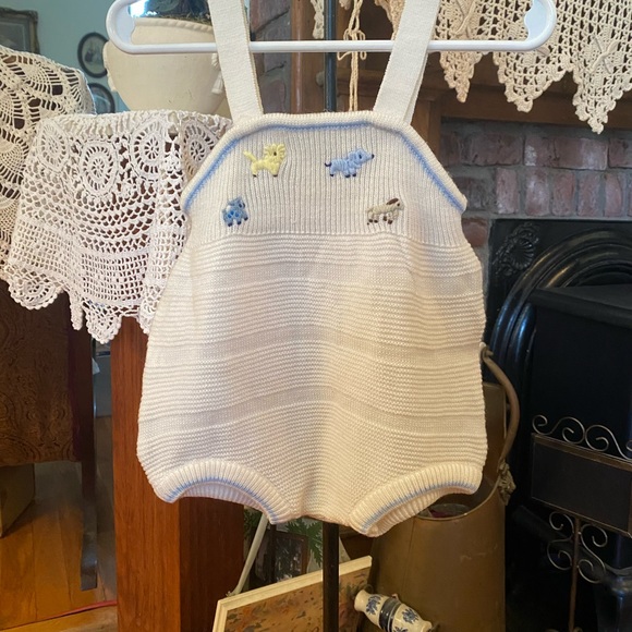 Vintage Nann-Knits by Nannette Infant Boys 2 piece Jon Jon size 18 months - Picture 8 of 16